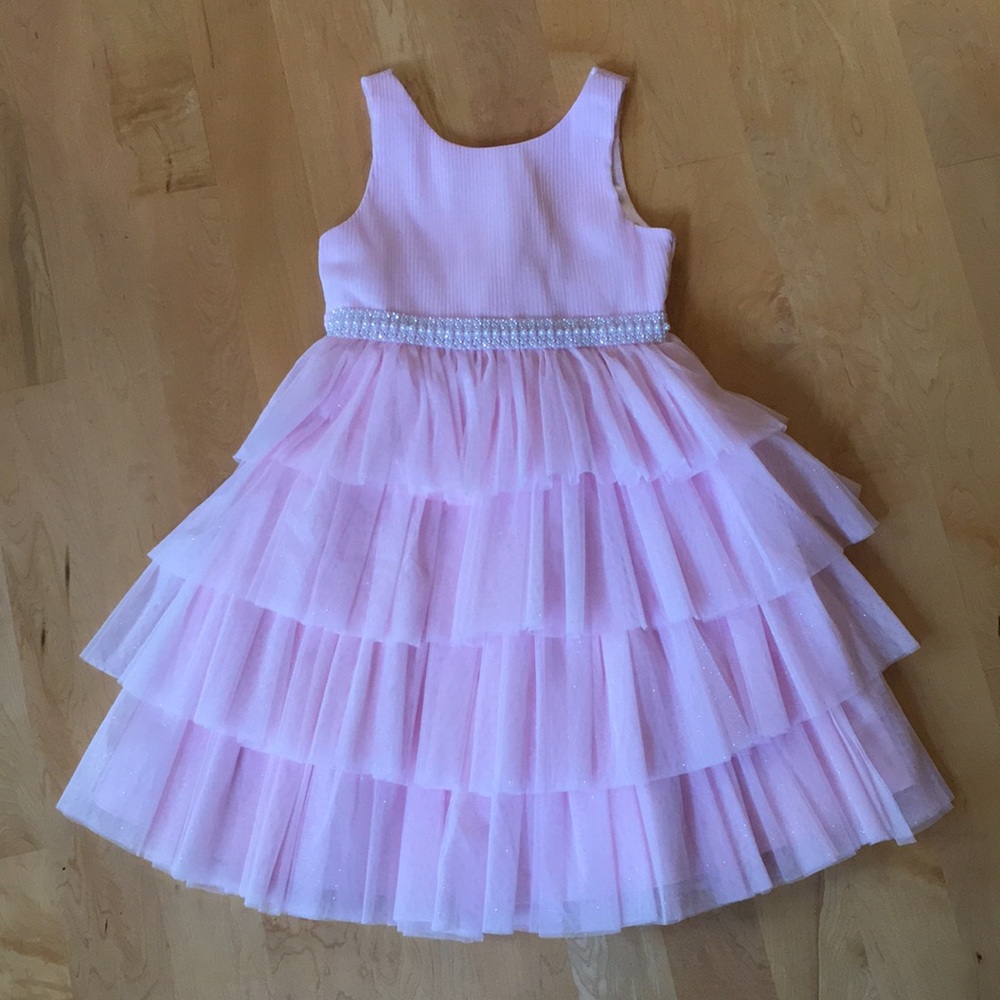 American Princess Glittery Tired Mesh Party Dress